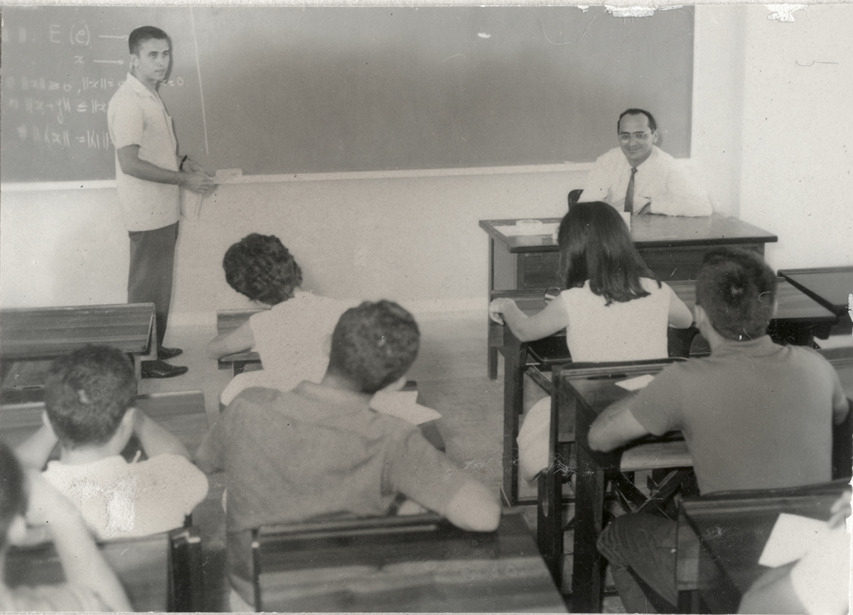 Sala de aula no Instituto de Matemática, 1963.