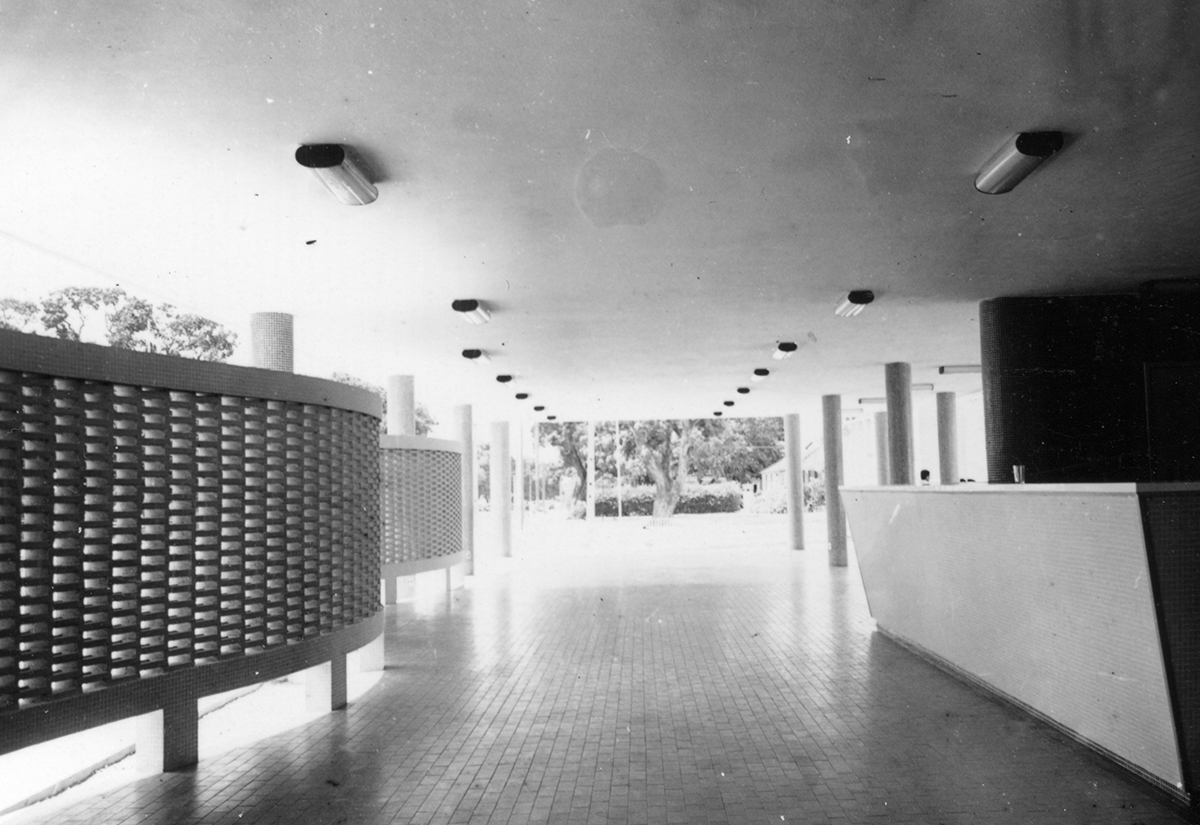 Cantina da Escola de Engenharia, em construção, 1966.