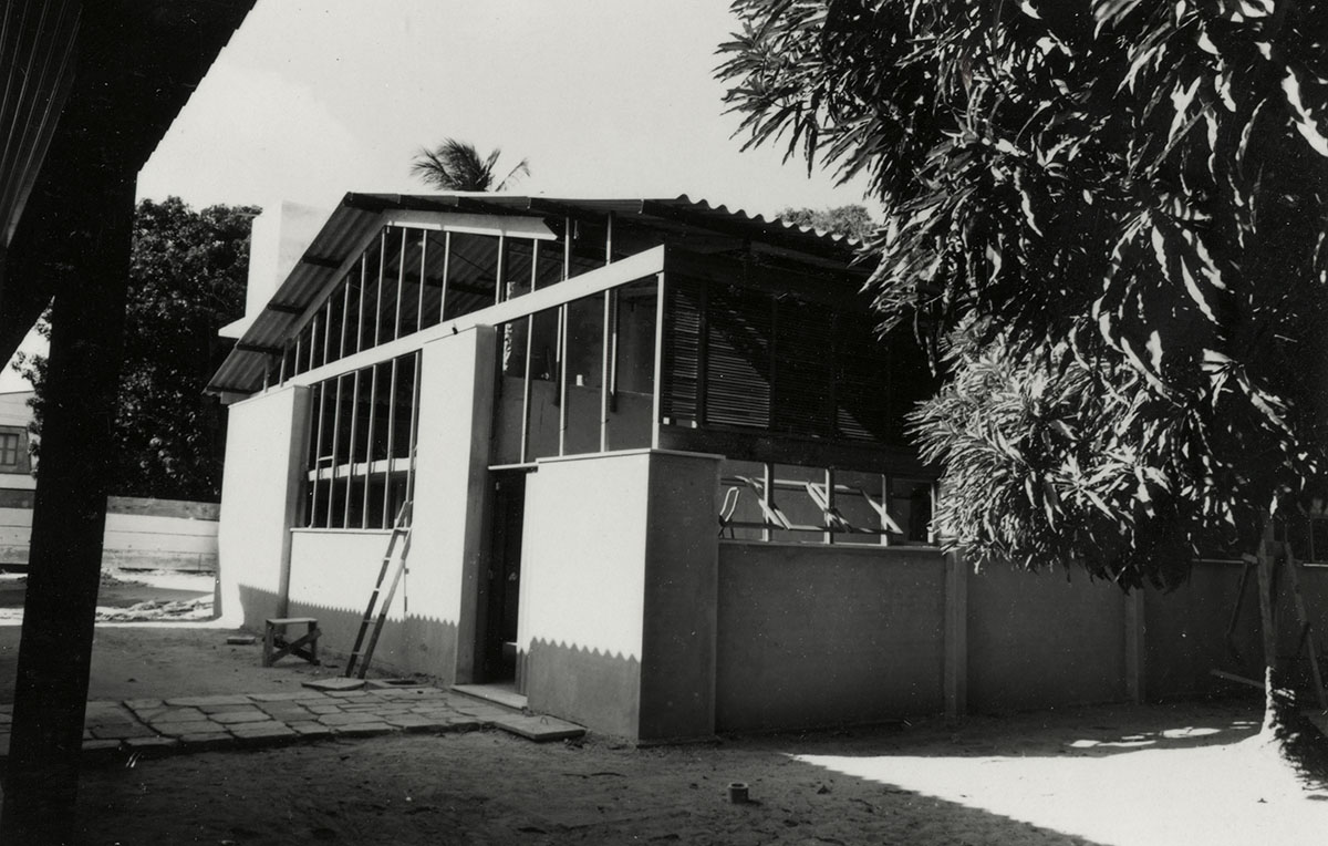 Construção do Pavilhão Antônio Martins Filho, Escola de Arquitetura, 1966.
